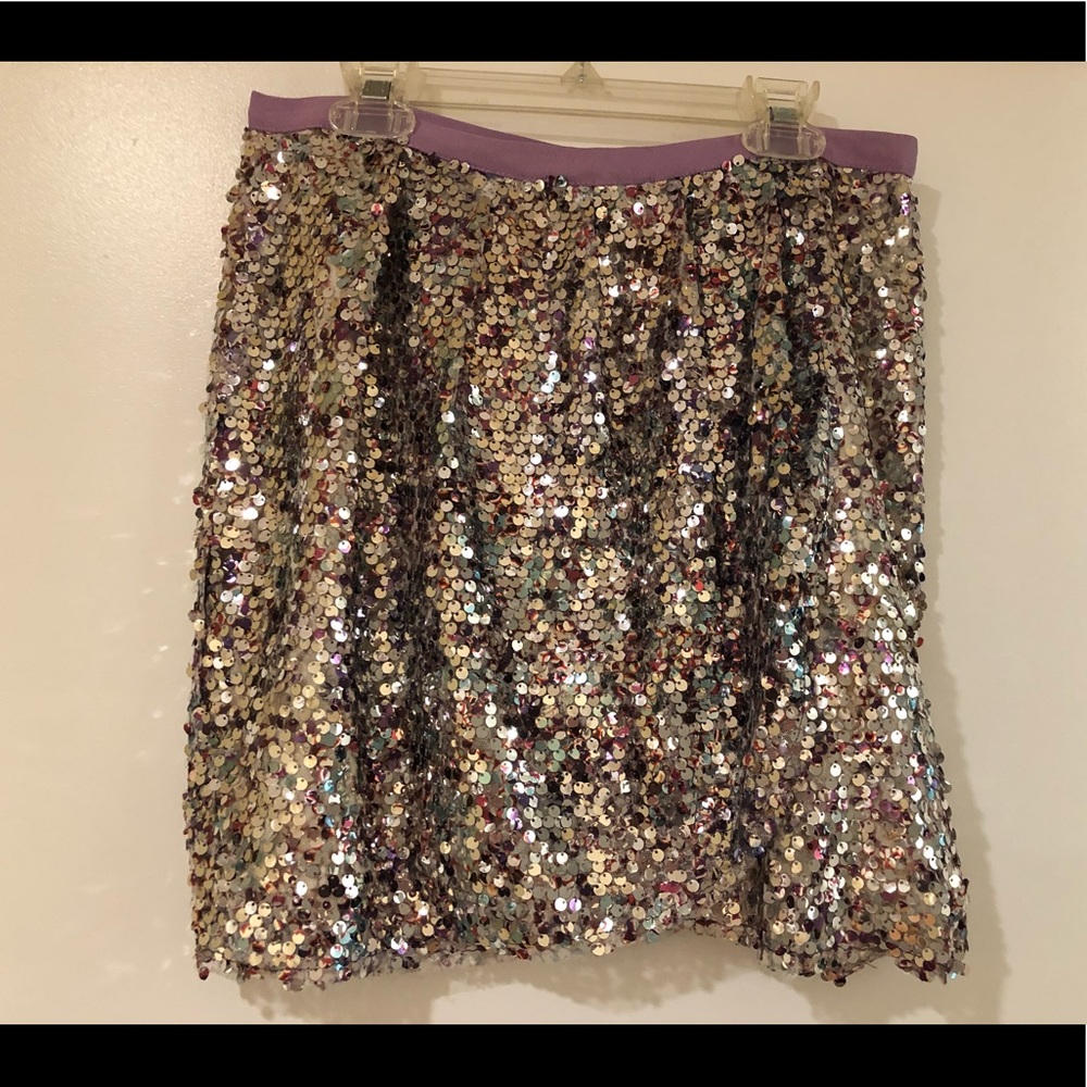 Multicolored Sequin Mini Skirt!